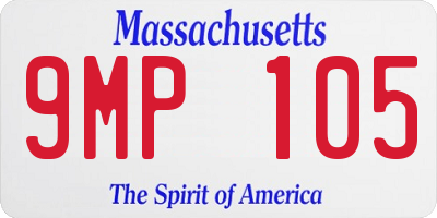 MA license plate 9MP105