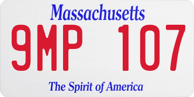 MA license plate 9MP107