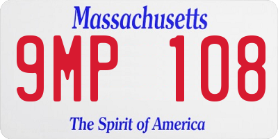 MA license plate 9MP108