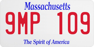 MA license plate 9MP109