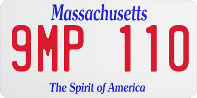 MA license plate 9MP110