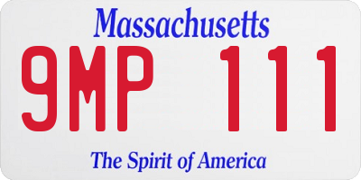MA license plate 9MP111