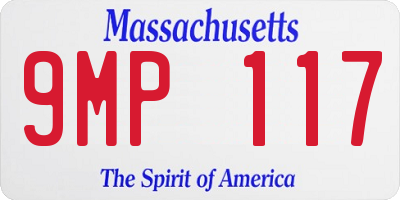 MA license plate 9MP117