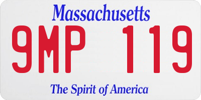 MA license plate 9MP119