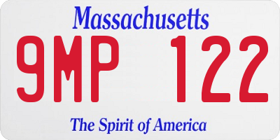 MA license plate 9MP122