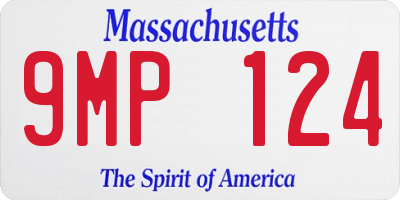 MA license plate 9MP124