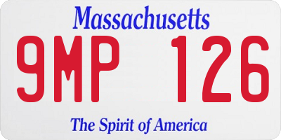 MA license plate 9MP126