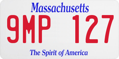 MA license plate 9MP127