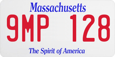 MA license plate 9MP128