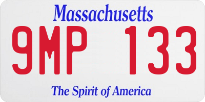 MA license plate 9MP133