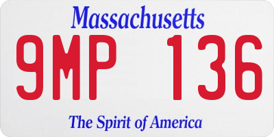 MA license plate 9MP136
