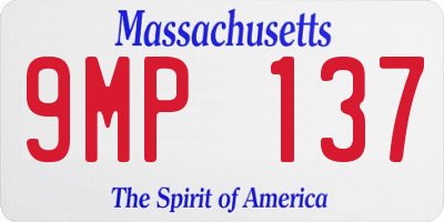 MA license plate 9MP137