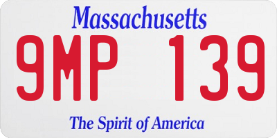 MA license plate 9MP139