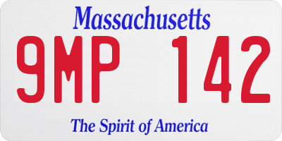 MA license plate 9MP142