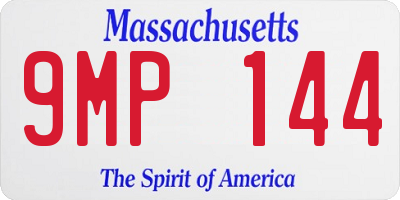 MA license plate 9MP144