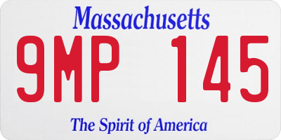 MA license plate 9MP145