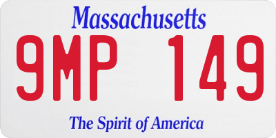MA license plate 9MP149