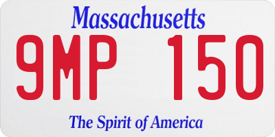 MA license plate 9MP150