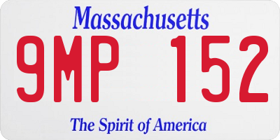 MA license plate 9MP152