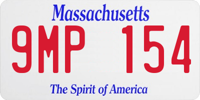 MA license plate 9MP154