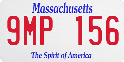 MA license plate 9MP156