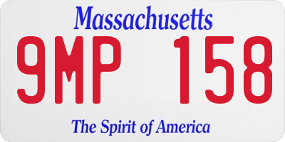 MA license plate 9MP158