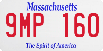 MA license plate 9MP160