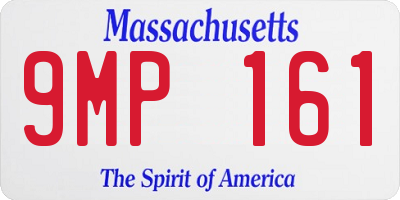 MA license plate 9MP161
