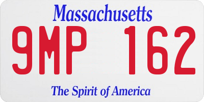 MA license plate 9MP162