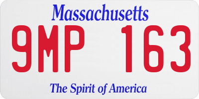 MA license plate 9MP163