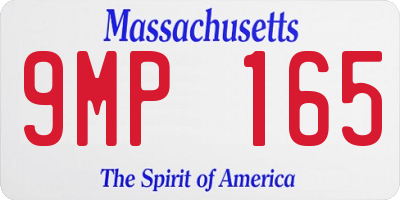 MA license plate 9MP165