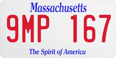 MA license plate 9MP167