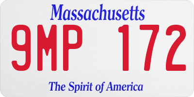 MA license plate 9MP172