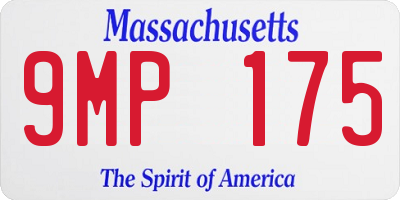 MA license plate 9MP175