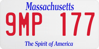 MA license plate 9MP177