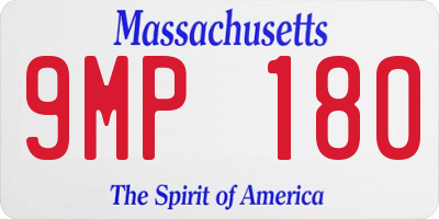 MA license plate 9MP180