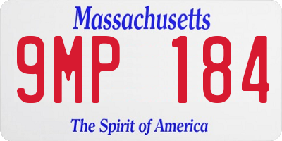 MA license plate 9MP184