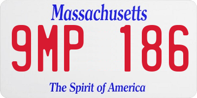MA license plate 9MP186