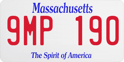 MA license plate 9MP190