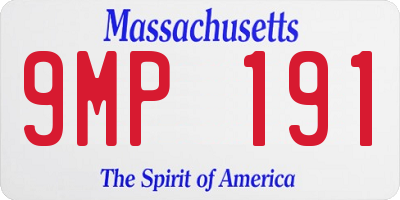 MA license plate 9MP191