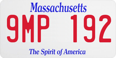 MA license plate 9MP192
