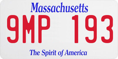 MA license plate 9MP193