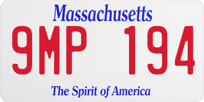 MA license plate 9MP194