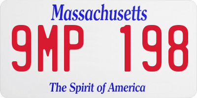 MA license plate 9MP198