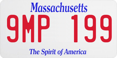 MA license plate 9MP199