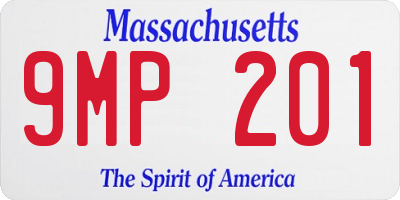 MA license plate 9MP201