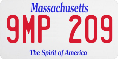 MA license plate 9MP209
