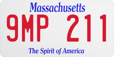 MA license plate 9MP211