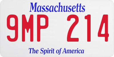 MA license plate 9MP214