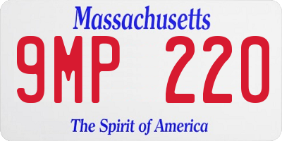 MA license plate 9MP220